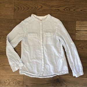 Zara Striped Banded Collar Button-down shirt - unisex